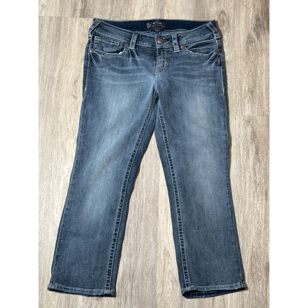 Silver Jeans Co. Aiko Mid Capri W28 L22.5 Western Denim‎